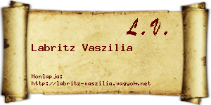 Labritz Vaszilia névjegykártya