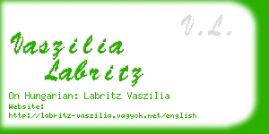 vaszilia labritz business card